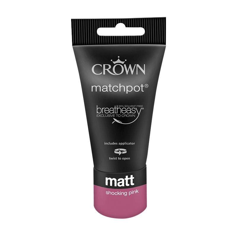 Тестер Интериорна боя Crown Matt Emulsion 40 ml. Shocking pink