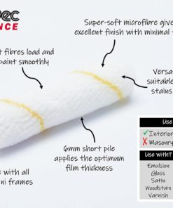 Alternative view of ВАЛЯК PRODEC 10 PACK 4 INCH SHORT PILE MICROFIBRE MINI PAINT ROLLERS 4"(10)