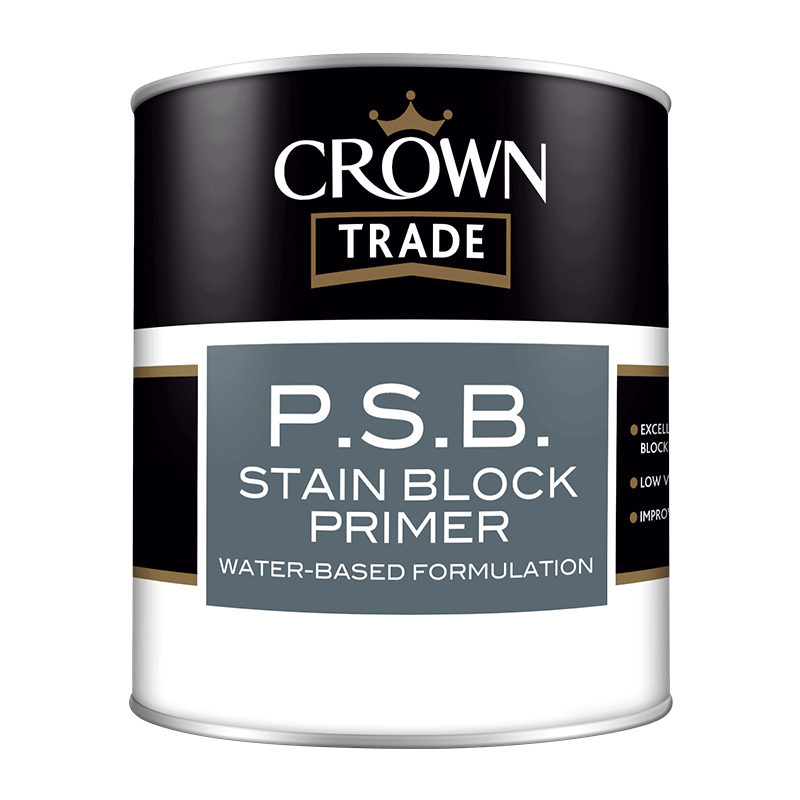 Грунд за стена Crown trade stain block primer 1 ltr.