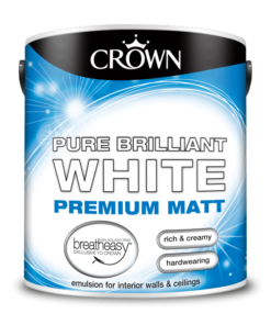 Интериорна боя Crown Retail Matt Pure brilliant white 2.5l