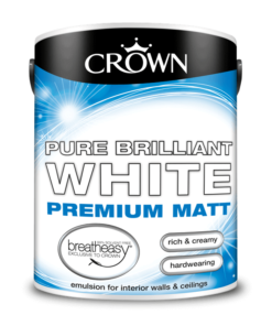 Интериорна боя Crown Matt Emulsion 5l Pure Brilliant White